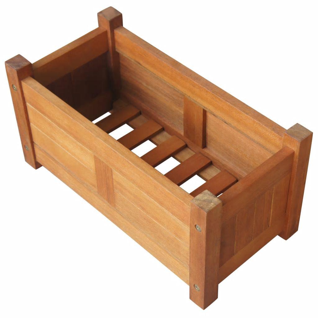 Garden Planter Acacia Wood 50x25x25 cm