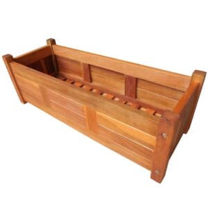 Garden Planter Acacia Wood 76x27.6x25 cm