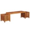 Garden Planter Bench Solid Acacia Wood 180x40x44 cm