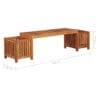 Garden Planter Bench Solid Acacia Wood 180x40x44 cm