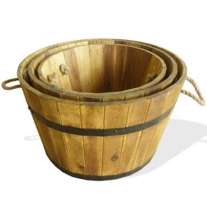 Garden Planter Set 3 Pieces Solid Acacia Wood