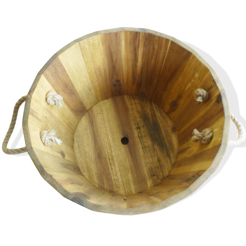 Garden Planter Set 3 Pieces Solid Acacia Wood