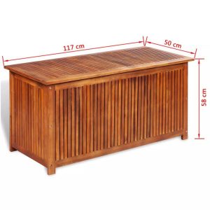 Garden Storage Box 117X50X58 Cm Solid Acacia Wood