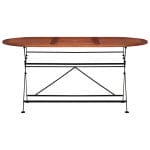 Garden Table 160x85x74 cm Solid Acacia Wood Oval 3