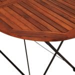 Garden Table 160x85x74 cm Solid Acacia Wood Oval 5