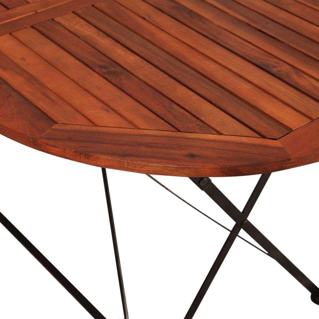 Garden Table 160x85x74 cm Solid Acacia Wood Oval