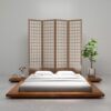Japanese Style Futon Bed Frame Solid Wood 160x200 cm
