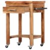 Kitchen Trolley 58x58x89 cm Solid Acacia Wood