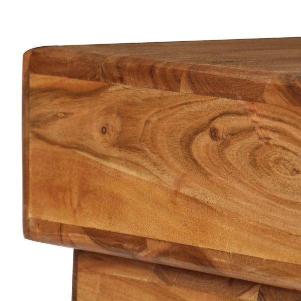 Nightstand Solid Acacia Wood 40x35x49 cm