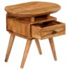 Nightstand Solid Acacia Wood 45x35x45 cm