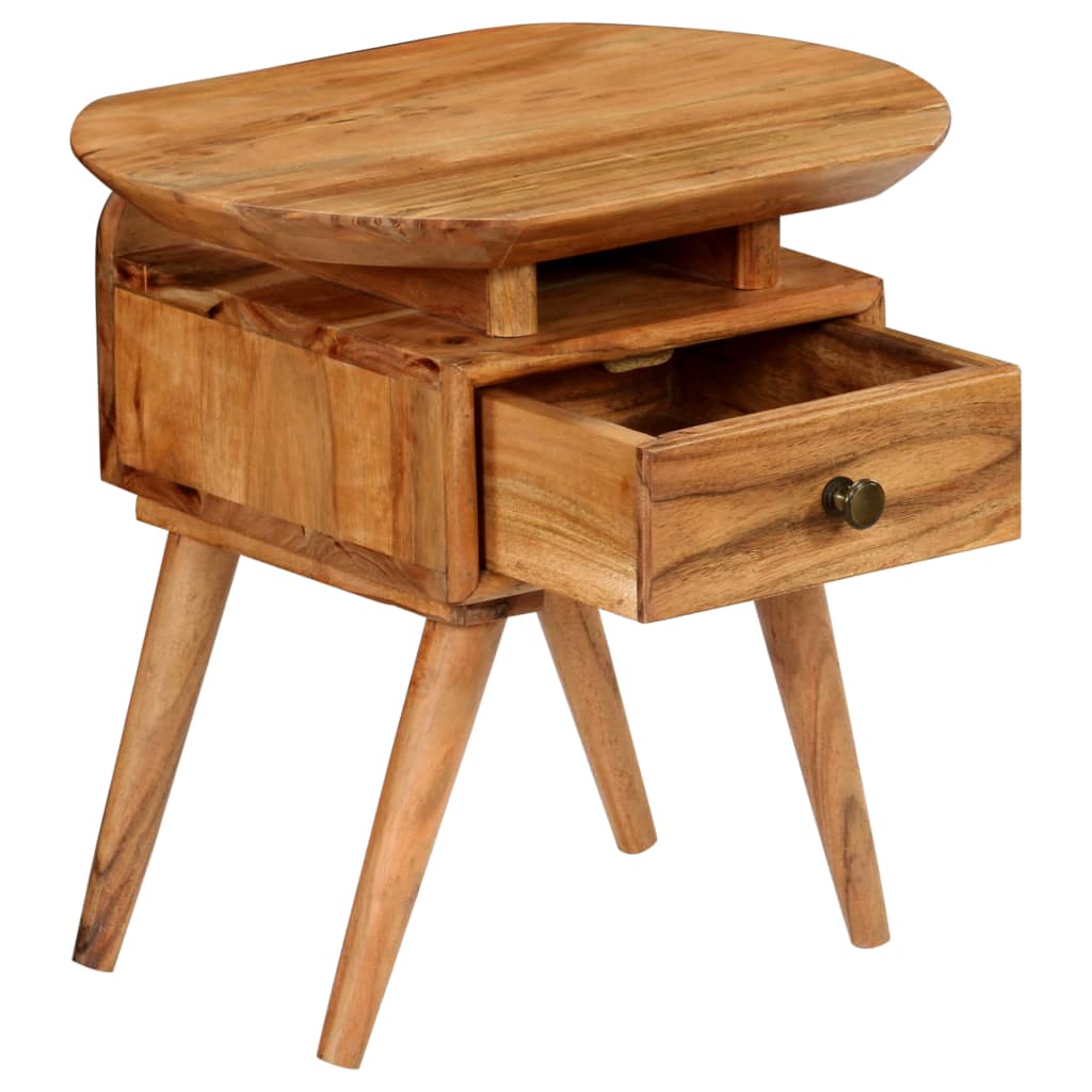 Nightstand Solid Acacia Wood 45x35x45 cm