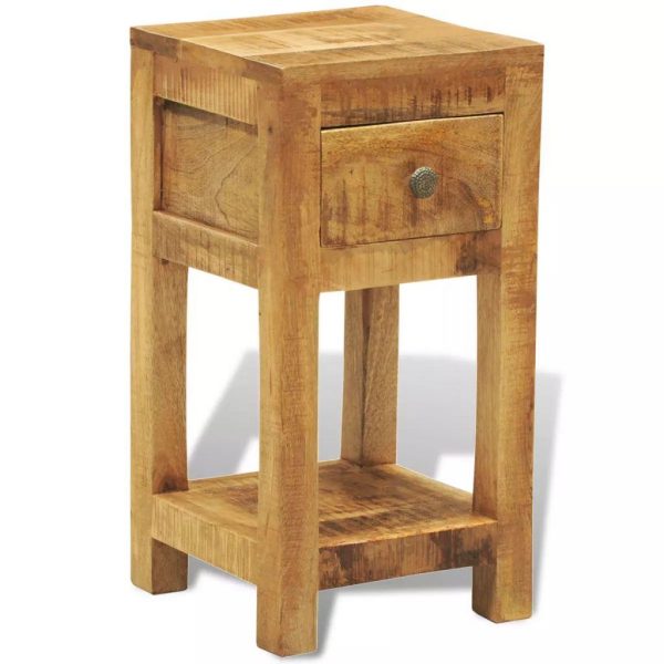 Nightstand with 1 Drawer Solid Mango Wood