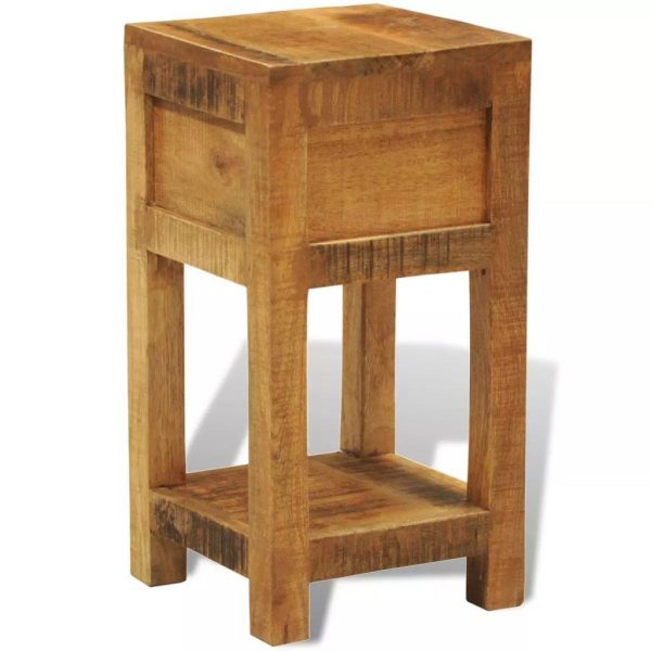 Nightstand with 1 Drawer Solid Mango Wood