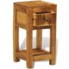 Nightstand with 1 Drawer Solid Mango Wood