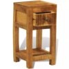 Nightstand with 1 Drawer Solid Mango Wood