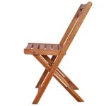 Outdoor Bistro Chairs 2 pcs Solid Acacia Wood 4