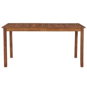 Outdoor Dining Table Solid Acacia Wood 150x90x74 cm