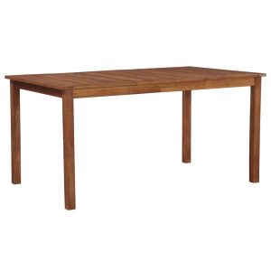 Outdoor Dining Table Solid Acacia Wood 150x90x74 cm