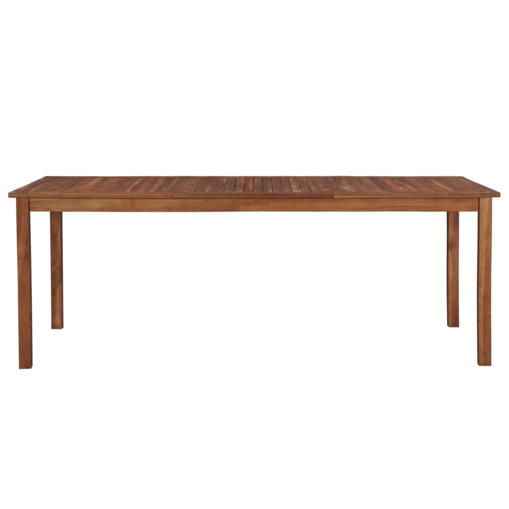 Outdoor Dining Table Solid Acacia Wood 200x90x74cm
