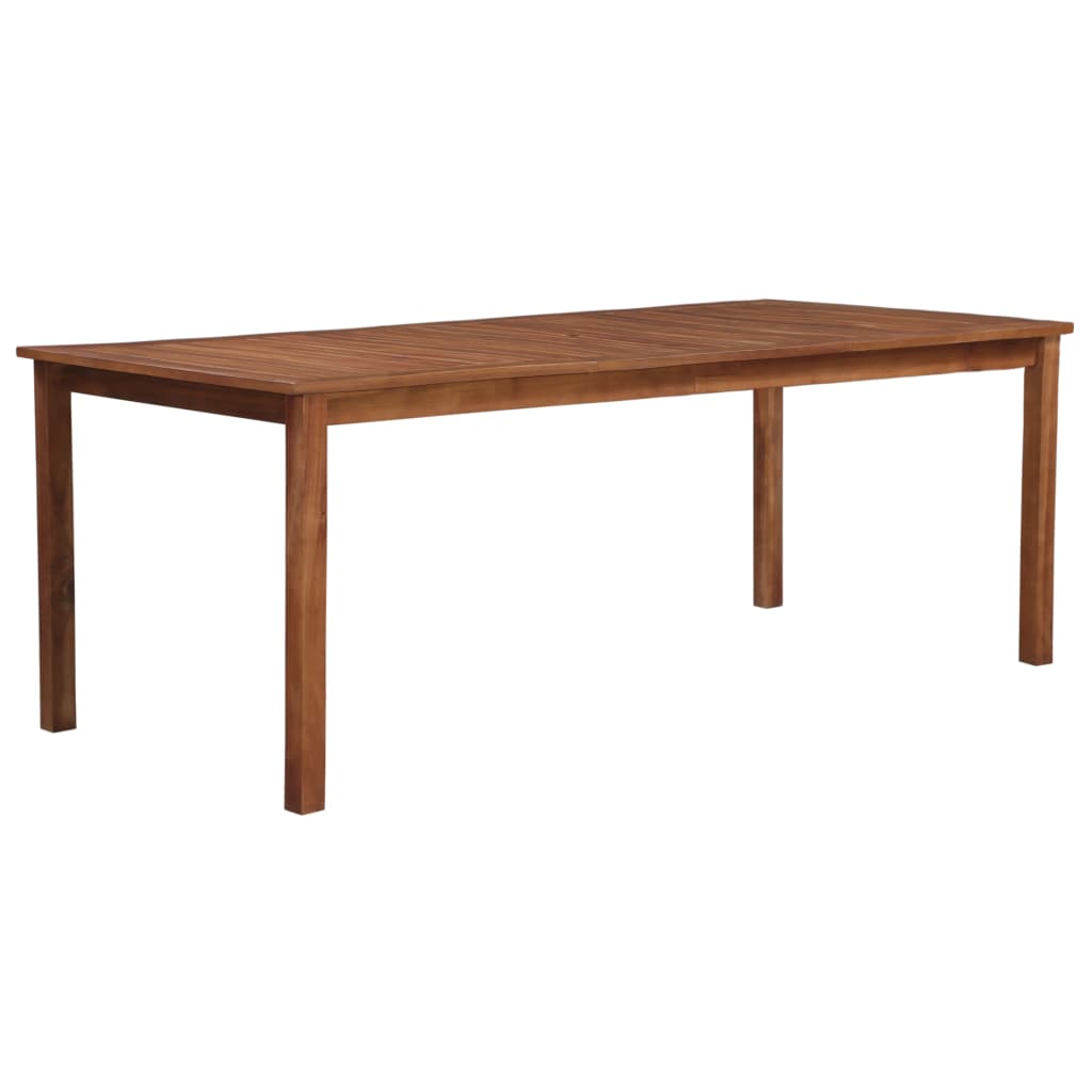Outdoor Dining Table Solid Acacia Wood 200x90x74cm