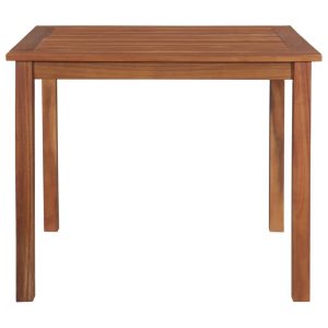Outdoor Dining Table Solid Acacia Wood 90x90x74 cm