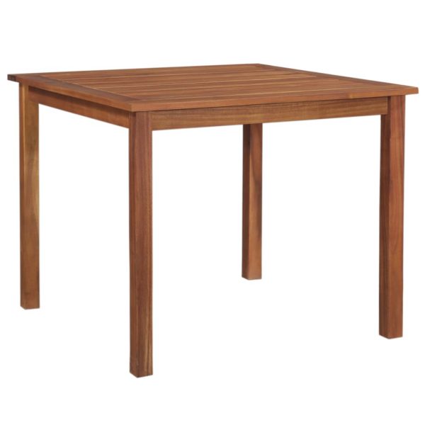 Outdoor Dining Table Solid Acacia Wood 90X90X74 Cm