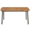 Outdoor Dining Table Solid Acacia Wood and Steel 150x90x72cm