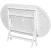 Outdoor Dining Table White Acacia Wood Oval