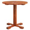 Pedestal Table Solid Acacia Wood 70x70 cm Round