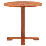 Pedestal Table Solid Acacia Wood 70×70 cm Round 3