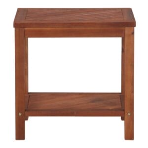 Side Table Solid Acacia Wood 45x33x45 cm
