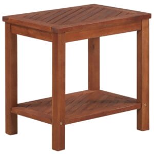 Side Table Solid Acacia Wood 45x33x45 cm