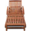 Sun Lounger Solid Acacia Wood