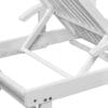 Sun Lounger with Wheels Solid Acacia Wood White