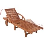 Sun Loungers 2 pcs with Table Solid Acacia Wood 5