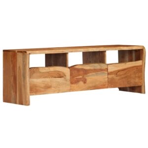 120cm TV Unit Solid Acacia Wood with Live Edges