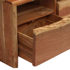 TV Cabinet Solid Acacia Wood Live Edges 120x35x40 cm