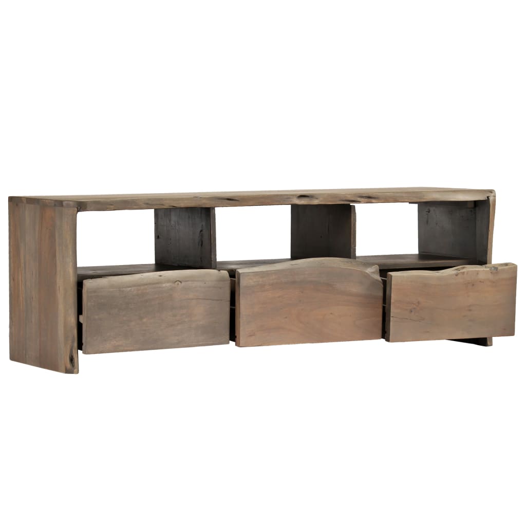 TV Cabinet Solid Acacia Wood Live Edges 120x35x40 cm