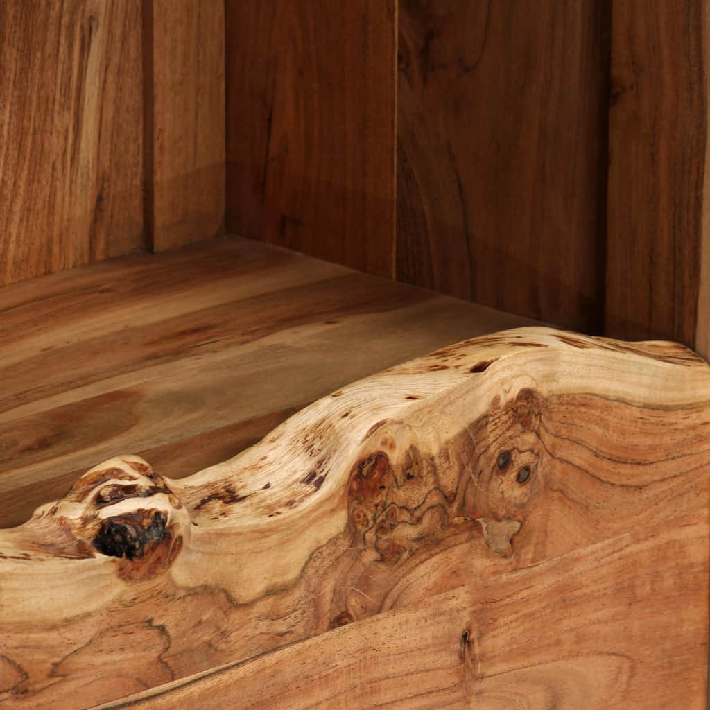 Wine Cabinet Solid Acacia Wood Live Edges 100x40x137 cm