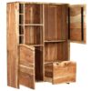 Wine Cabinet Solid Acacia Wood Live Edges 100x40x137 cm