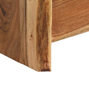 Wine Cabinet Solid Acacia Wood Live Edges 100x40x137 cm