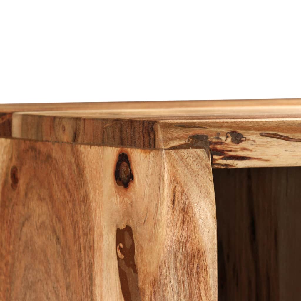 Wine Cabinet Solid Acacia Wood Live Edges 100x40x137 cm