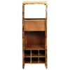 Wine Rack Solid Acacia Wood Live Edges 40x40x110 cm