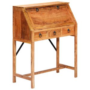 Bureau Writing Desk 90x40x107cm Solid Acacia Wood