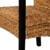 4 pcs Handwoven Abaca Dining Chair Set with Armrest