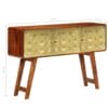 Banner Sideboard Solid Sheesham Wood with Golden Print 120x30x80 cm