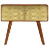 Banner Sideboard Solid Sheesham Wood with Golden Print 90x30x77 cm