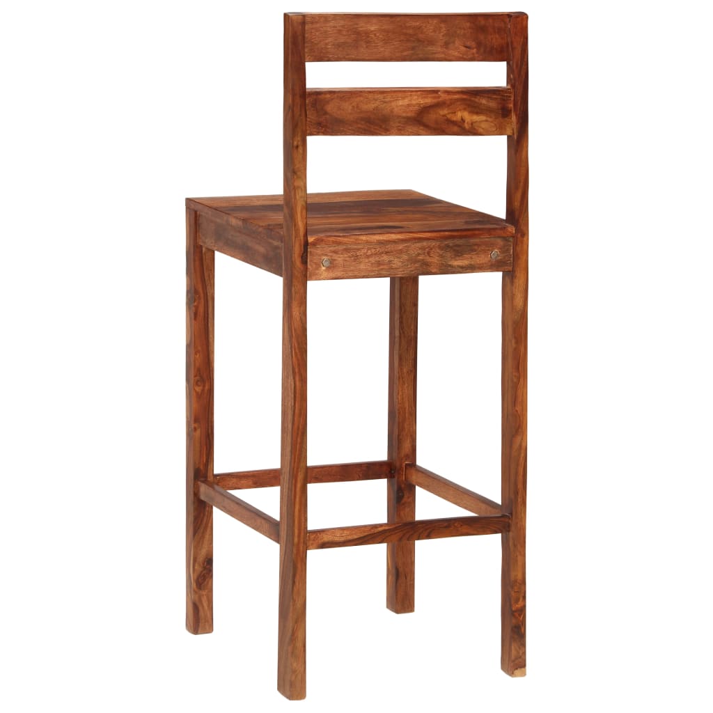 Bar Chairs 2 pcs Brown Solid Sheesham Wood