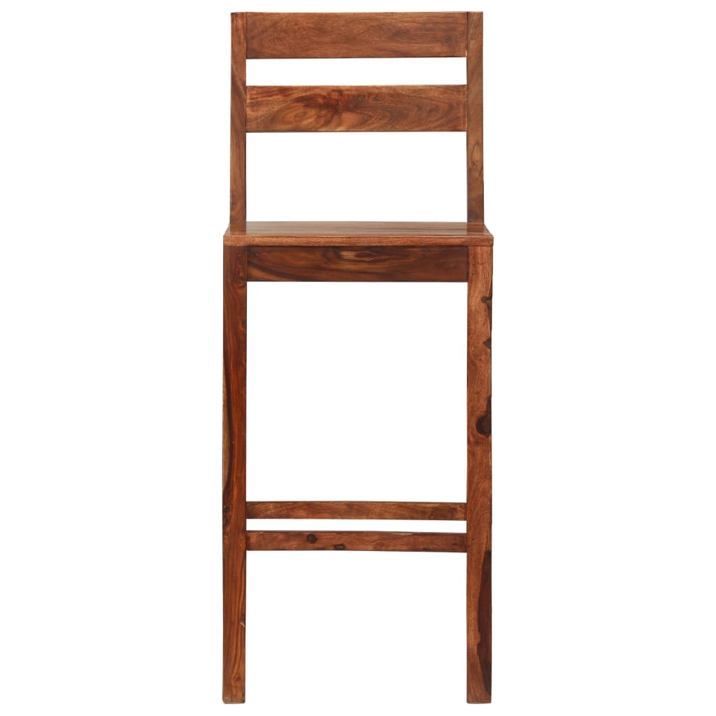 Bar Chairs 2 pcs Brown Solid Sheesham Wood
