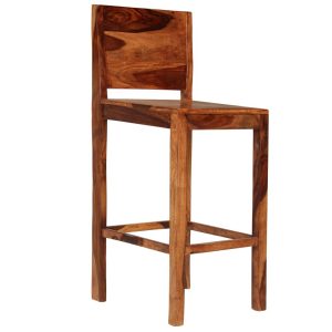 Bar Chairs 2 pcs Brown Indian Sheesham Wood